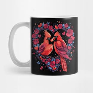 Cardinal Bird Valentine Day Mug